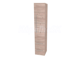 Mereo Bino, kúpeľňová skrinka vysoká 163 cm, pravá, Multidecor, Dub Nelson