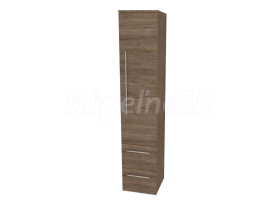 Mereo Bino, kúpeľňová skrinka vysoká 163 cm, pravá, Multidecor, Dark Rockford Hic