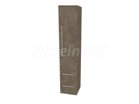 Mereo Bino, kúpeľňová skrinka vysoká 163 cm, pravá, Multidecor, Betón Chicago tmavosivý