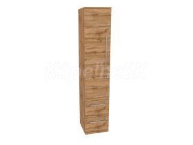 Mereo Bino, kúpeľňová skrinka vysoká 163 cm, ľavá, Multidecor, Dub Wotan