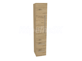 Mereo Bino, kúpeľňová skrinka vysoká 163 cm, ľavá, Multidecor, Dub San remo sand