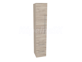 Mereo Bino, kúpeľňová skrinka vysoká 163 cm, ľavá, Multidecor, Dub Kronberg svetlý