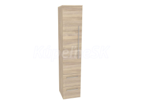 Mereo Bino, kúpeľňová skrinka vysoká 163 cm, ľavá, Multidecor, Blonde Liberty Elm