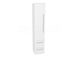 Mereo Bino, kúpeľňová skrinka vysoká 163 cm, ľavá, Multidecor, Biela Arctic