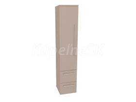 Mereo Bino, kúpeľňová skrinka vysoká 163 cm, ľavá, Multidecor, Šedý kameň
