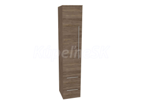 Mereo Bino, kúpeľňová skrinka vysoká 163 cm, ľavá, Multidecor, Dark Rockford Hic