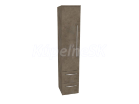 Mereo Bino, kúpeľňová skrinka vysoká 163 cm, ľavá, Multidecor, Betón Chicago tmavosivý