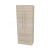 Mereo Bino, kúpeľňová skrinka vysoká 163 cm, dvojitá, Multidecor, Light Rock Hickory