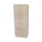 Mereo Bino, kúpeľňová skrinka vysoká 163 cm, dvojitá, Multidecor, Light Rock Hickory