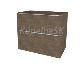 Mereo Mailo, kúpeľňová skrinka 81 cm, chróm madlo, Multidecor, Betón Chicago tmavosivý