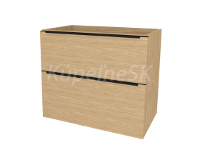 Mereo Mailo, kúpeľňová skrinka 81 cm, čierne madlo, Multidecor, Dub olejovaný