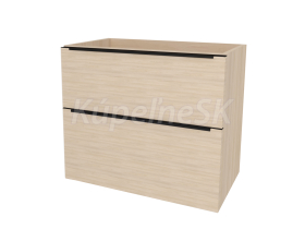 Mereo Mailo, kúpeľňová skrinka 81 cm, čierne madlo, Multidecor, Javor Hard šampanský