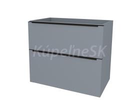 Mereo Mailo, kúpeľňová skrinka 81 cm, čierne madlo, Multidecor, Monumentálna sivá