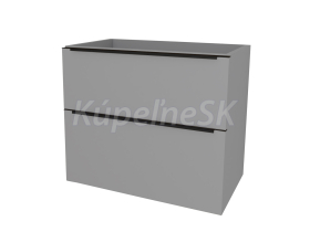 Mereo Mailo, kúpeľňová skrinka 81 cm, čierne madlo, Multidecor, Šedá supermat