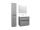 Mereo Mailo, kúpeľňová skrinka 101 cm, čierne madlo, Multidecor, Arktická sivá