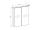 Mereo Kúpeľňová zrkadlová skrinka 60 cm, galerka, 2 x dvierka, Multidecor, Betón Chicago t