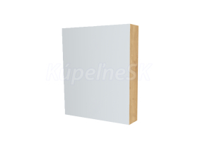 Mereo Kúpeľňová zrkadlová skrinka 60 cm, galerka, 1x dvierka ľavá, Multidecor, Dub Arlingt
