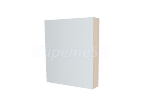 Mereo Kúpeľňová zrkadlová skrinka 60 cm, galerka, 1x dvierka ľavá, Multidecor, Javor Hard
