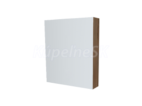 Mereo Kúpeľňová zrkadlová skrinka 60 cm, galerka, 1x dvierka ľavá, Multidecor, Orech Pacif