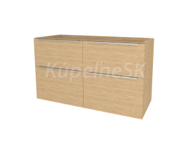 Mereo Mailo, kúpeľňová skrinka 121 cm, chróm madlo, Multidecor, Dub olejovaný