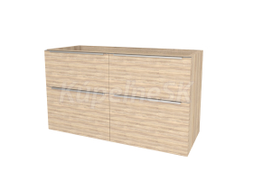 Mereo Mailo, kúpeľňová skrinka 121 cm, chróm madlo, Multidecor, Blonde Liberty Elm