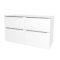 Mereo Mailo, kúpeľňová skrinka 121 cm, chróm madlo, Multidecor, Biela Arctic