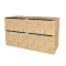 Mereo Mailo, kúpeľňová skrinka 121 cm, čierne madlo, Multidecor, Dub San remo sand