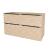 Mereo Mailo, kúpeľňová skrinka 121 cm, čierne madlo, Multidecor, Blonde Liberty Elm