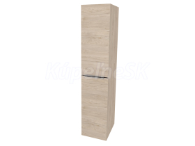 Mereo Mailo, kúpeľňová skrinka vysoká 170 cm, chróm madlo, Multidecor, Light Rock Hickory