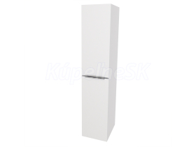 Mereo Mailo, kúpeľňová skrinka vysoká 170 cm, chróm madlo, Multidecor, Biela vysoký lesk p