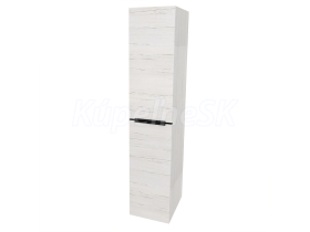 Mereo Mailo, kúpeľňová skrinka vysoká 170 cm, čierne madlo, Multidecor, Pino Aurélio