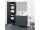 Mereo Mailo, kúpeľňová skrinka vysoká 170 cm, čierne madlo, Multidecor, Arktická sivá