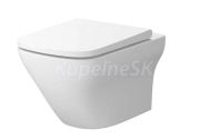 Cersanit Larga Square B573 WC závesné 36x52cm CleanOn+sed.Slim Wrap,SC,Duroplast,Biela mat