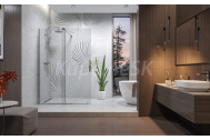 Aquatek OASIS K2 Walk-In sprchové dvere posuvné 140x200 cm skl Číre pr.Chróm lesk 1 vzpera