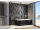 Aquatek INDIANAPOLIS BLACK Ľ,P voľne stojaca akrylátová vaňa 170x80 cm Čierna lesk/Biela