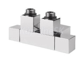 Sapho CUBE TWIN pripojovacia sada pre stredové pripojenie 50mm, chróm