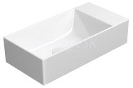 GSI KUBE X keramické umývadlo 50x25cm, bez otvoru, biela ExtraGlaze