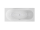 Besco VITAE SLIM+ obdĺžniková akrylátová vaňa 150x75 cm Biela+click-clack sifón Grafit