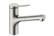 Hansgrohe Zesis M33 drezová batéria 150,vyťahovateľná sprška,2jet,sBox vzhľad Nerezu