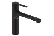 Hansgrohe Zesis M33 drezová batéria 160,vyťahovateľná sprška,2jet Čierna matná 74822670