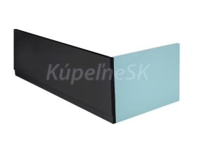 Polysan PLAIN panel čelný 150x59cm, čierna mat, ľavý