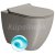 GSI PURA WC misa stojaca, Swirlflush, 36x55cm, spodný/zadný odpad,tortora dual-mat