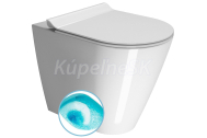 GSI KUBE X WC misa stojaca, Swirlflush, 36x55cm, spodný/zadný odpad, biela ExtraGlaze
