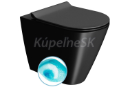 GSI KUBE X WC misa stojaca, Swirlflush, 36x55cm, spodný/zadný odpad, čierna dual-mat