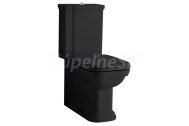 Kerasan WALDORF WC-kombi, spodný/zadný odpad, čierna-chrom