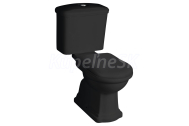 Kerasan RETRO WC-kombi, spodný odpad, čierna-chrom
