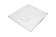 Aquatek SMC ROCK sprchová vanička 80x80 cm tvrdený polymér Biela matná a sifón