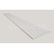 Dekoračný 3D lamelový Akustic panel 265x30x2,4 cm Filc MDF Biela lamela fólia  Biela