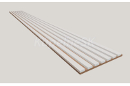 Dekoračný 3D lamelový Akustic panel 265x30x2,4 cm Filc MDF Dub Jesenný lamela fólia  Biela