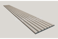 Dekoračný 3D lamelový Akustic panel 265x30x2,4cm Filc MDF Diamant Sivá lamela CPL Betón Sv